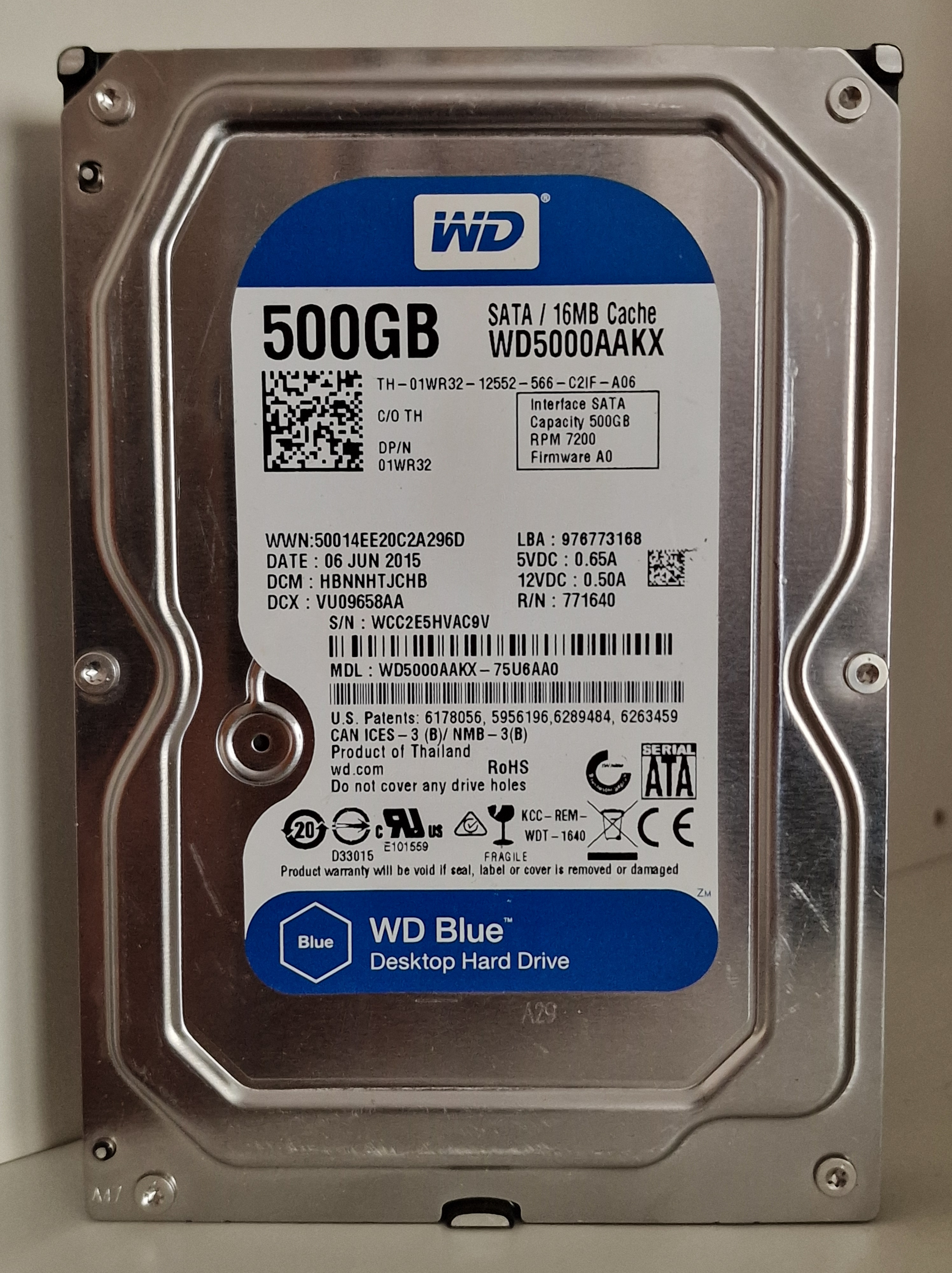 WD Blue 500GB WD5000AAKX - használt - Image 2