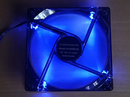 Ház hűtő 12cm kék leddel - Image 2