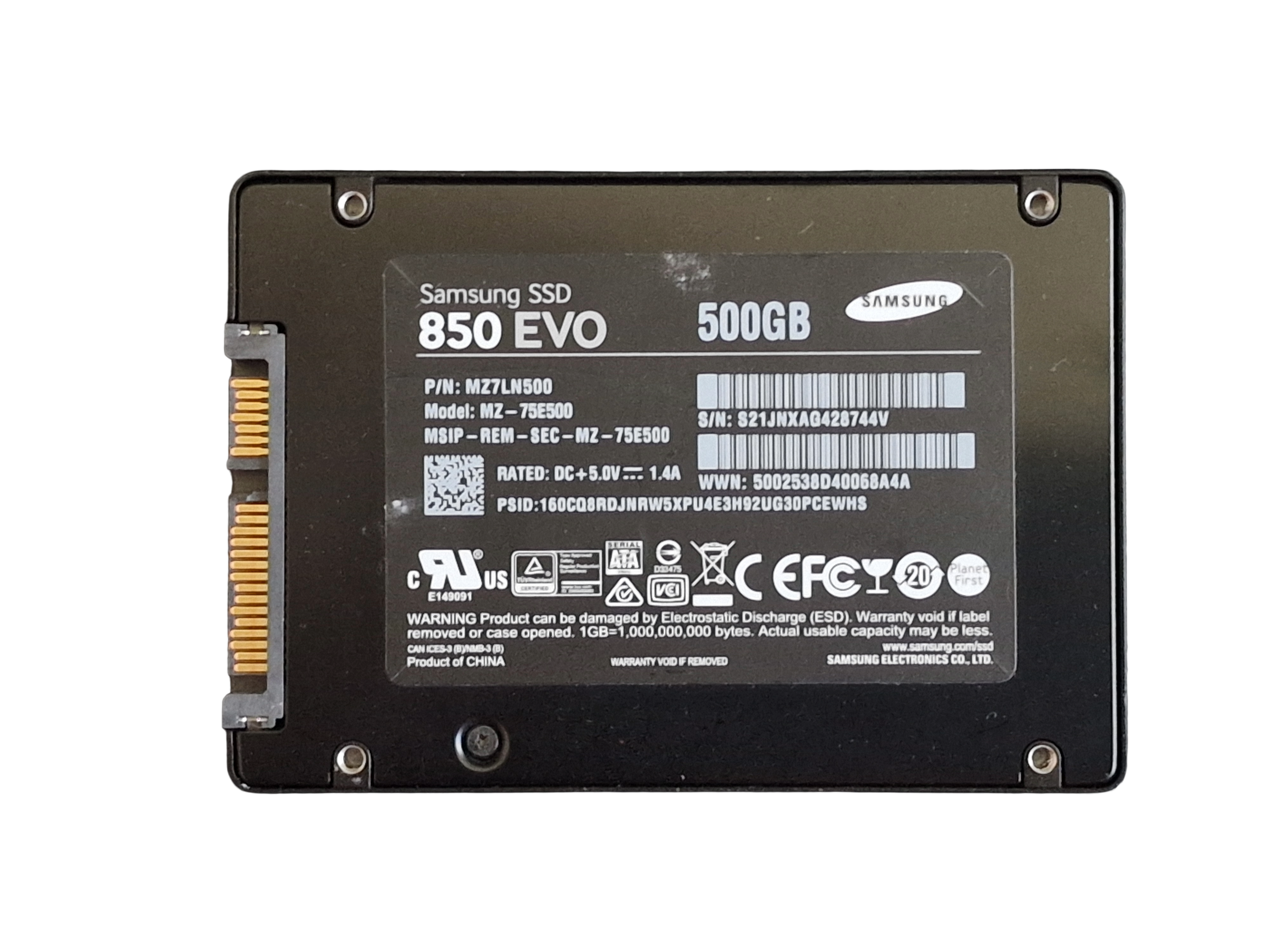 Samsung 850 Evo 500GB 2.5″ SSD - használt