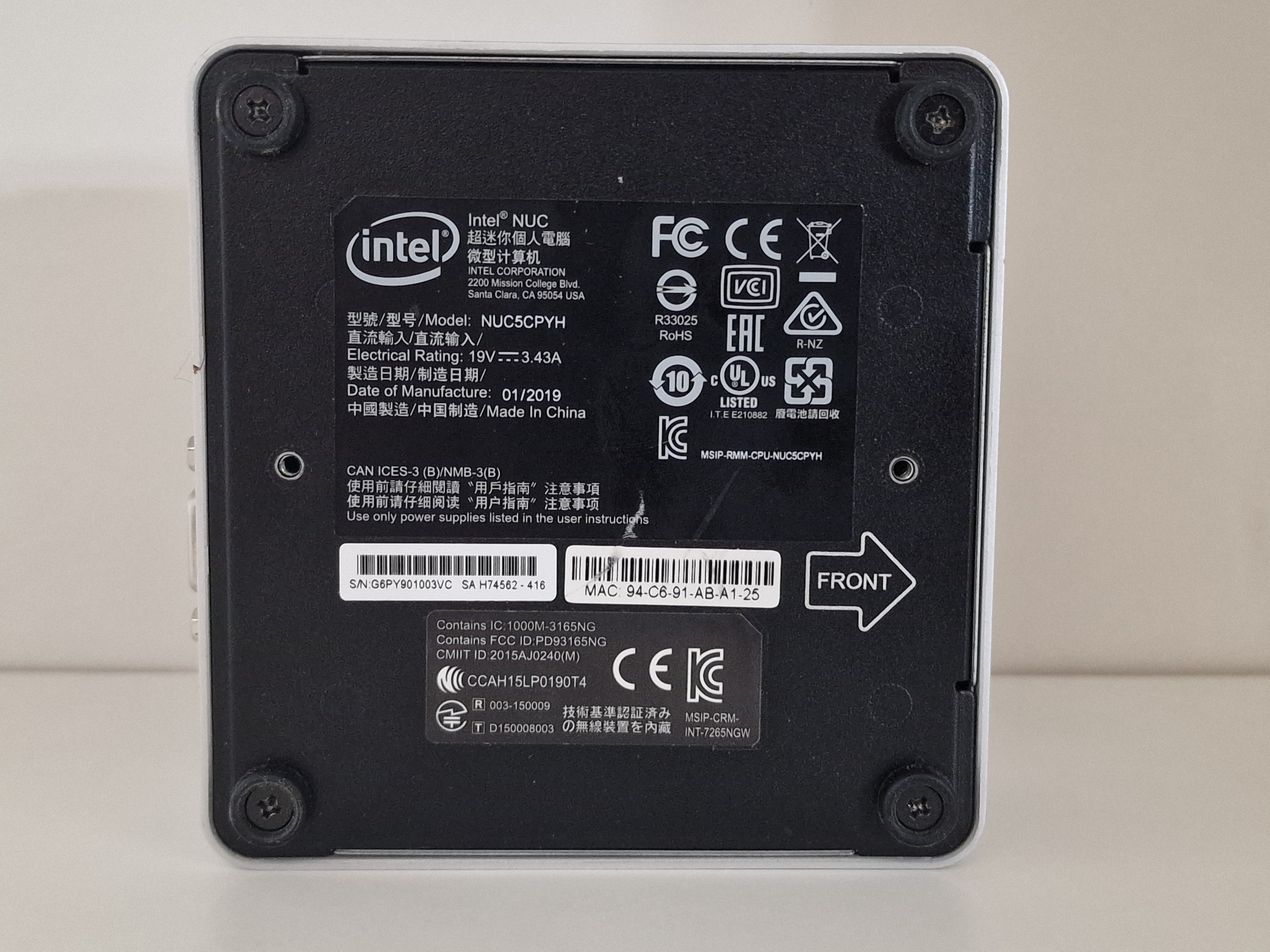 Intel NUC NUC5CPYB (Celeron 8GB 128GB SSD) Asztali számítógép - használt - Image 5